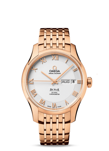 Omega De Ville Co-Axial Annual Calendar Red Gold / Silver / Bracelet